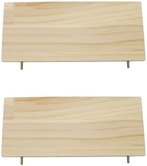 Litewoo Parrot Bird Wood Perch Platform Large Stand Shelf for Budgie, 2PC