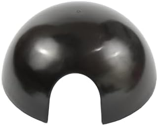 Medium Round Reptile Hide – Heavy Duty Reptile Cave for Ball Pythons, Corn Snakes, Bearded Dragons, Boas, Kingsnakes, Geckos & Frogs – Durable Easy Clean Black Hide Box (8")
