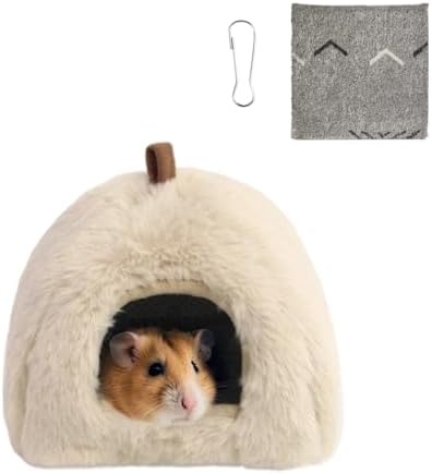 DONGKER Rabbit Hideout,Guinea Pig Bed with Washable Removable Cushions & Non-Slip Bottom for Guinea Pigs Hamsters Hedgehogs Ferrets Other Small Animal