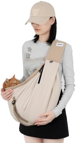 Dog Sling Carrier，Adjustable Shoulder Strap Length Puppy Carrier for Small Dogs，Suitable for Cats and Dogs Under 15 pounds