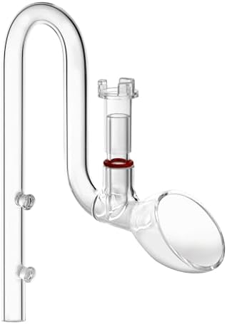 Glass Lily Pipe Outflow with Surface Skimmer for Planted Tank Aquarium (13mm for 12/16mm (1/2'' i.d.) tubing)