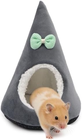 Hamster Hideout Bed for Hamsters Gerbils Mice, Gray