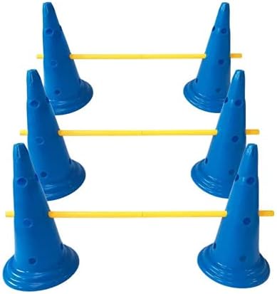 Midlee Dog Cone & Pole Agility Set- Adjustable Big to Small Dogs- Set of 3