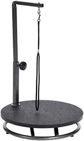 Pet Edge Master Equipment Round Pet Grooming Table – Rotatable Black 18” Diameter Grooming Table Perfect for Small Dogs