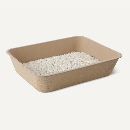 Amazon Basics Disposable Cat Litter Box, Travel & Home, Large 14.4"x18.1", 6-Pack