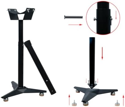 Blacksmith Farrier Horse Hoof Stand Metal Hoof Stand with Adjustable Height Hoof Jack Farrier Stand Horse Hoof Stand Black (Triangular Base)