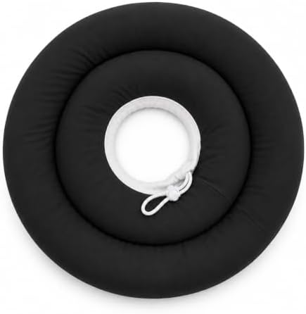 Soft Dog Cone Collar, Donut Recovery Post Surgery, Black, L