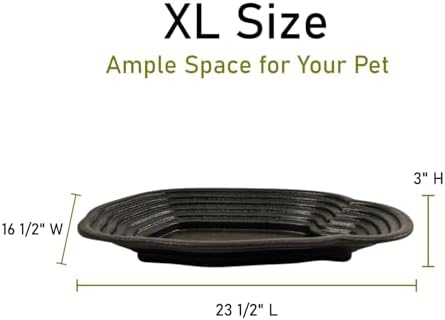 XLarge Reptile Bathing Pool Reptile Feeding Dish Water Bowl with Steps Aquarium Ornament for Gecko, Snake, Turtle, Bearded Dragon, Lizard Bath
