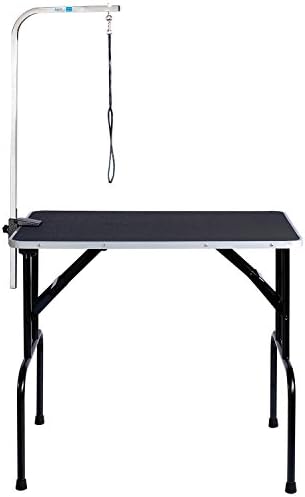 Pet Edge Master Equipment Heavy Duty Grooming Table with Arm – Easy to Clean Grooming Table for Animals up to 220 Pounds