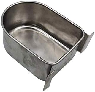 Parrot Parakeet Cockatiel Cage Food Box Water Cup Stainless Steel Pet Bird Feeding Feeder Bowl Birdcage Accessories