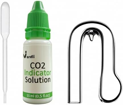 Glass Clip Nano CO2 Drop Checker with Solution for Aquarium Planted Tank CO2 System (Hang Drop Checker with Solution)
