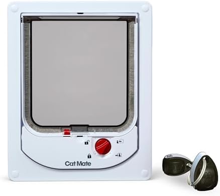 Cat Mate 4-Way-Locking Electromagnetic Cat Flap (254), White