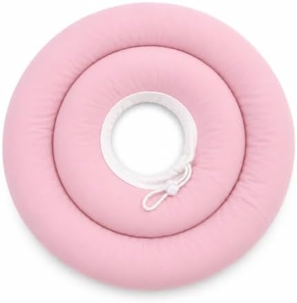 Soft Dog Cone Collar, Donut Recovery Post Surgery, Light Pink,L