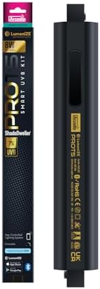 Arcadia LumenIZE ProT5 Reptile Light Fixture Kit 13" Long 8 Watts 7% UVB ShadeDweller – Smart UVB Light for Reptiles, Geckos, Skinks, Chameleons and Arboreal Tanks, Easy to Use Indoor Lighting Setup