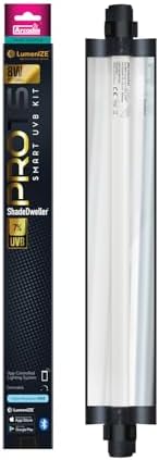 Arcadia LumenIZE ProT5 Reptile Light Fixture Kit 13" Long 8 Watts 7% UVB ShadeDweller – Smart UVB Light for Reptiles, Geckos, Skinks, Chameleons and Arboreal Tanks, Easy to Use Indoor Lighting Setup