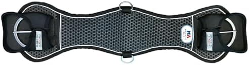Majestic Ally Neoprene Cinch Buckle Protector Cover, Pair, for Horse Comfort and Protection, Black