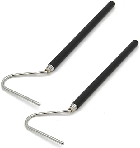 JIHAQUA Stainless Steel Extensible Snake Hook 39 inch 2pcs