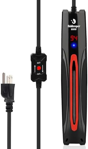 fishkeeper 800W Adjustable Submersible Aquarium Heater, 40-220 Gallon