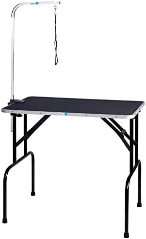 Pet Edge Master Equipment Heavy Duty Grooming Table with Arm – Easy to Clean Grooming Table for Animals up to 220 Pounds