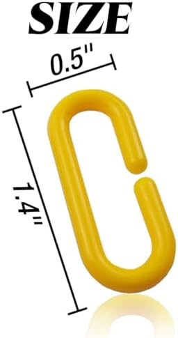 RONYOUNG 620PCS Rainbow C-Clips Plastic Chain Links, Bird Swing & Climbing Chain Cage Toy Clips & Hooks, DIY Kids Learning Toys for Classroom, Suitable for Sugar Glider, Rat, Parrot, Bird