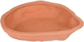 Extra Large Reptile Bathing Pool Tortoise Bathing Pool Reptile Feeding Dish Water Bath Bowl Aquarium Ornament for Gecko, Snake, Turtle, Bearded Dragon, Lizard Bath (Red Pottery)