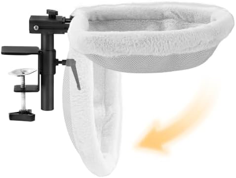 Desktop Cat Hammock, One-Click Fold Table Edge Cat Bed, Holds 40 lbs