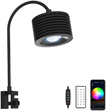 Full Spectrum Aquarium Light, Adjustable Saltwater Super Bright Fish Tank Light for Reef, Coral, Planted Nano Saltwater Aquarium Tank (A-20 Saltwater 16W)