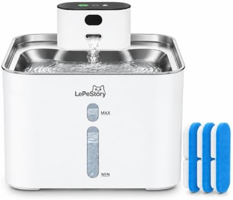4.2L Wireless & Pumpless Cat Water Fountain w/Motion Sensor 147oz
