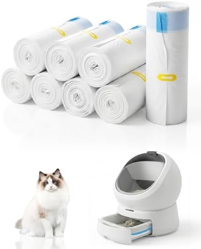 120 Count Liner Bags for PETLIBRO Luma Automatic Cat Litter Box, Cat Litter Bags, Thick Drawstring Liners for Automatic Litter Box Waste Drawer