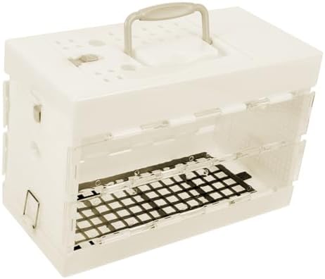HANABASS Portable Bird Cage White Plastic Small 11.40X7.47X5.50in