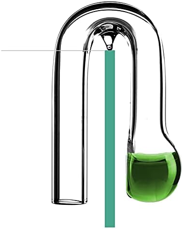 Glass Clip Nano CO2 Drop Checker with Solution for Aquarium Planted Tank CO2 System (Hang Drop Checker with Solution)