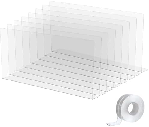 OMISTAR Under Bed Blocker (8 PCS), 16'' L × 7.9'' H Clear PVC Under Couch Blockers with Strong Adhesive, Toy Pets Couch Blockers with Smooth Edge for Under Furniture Stoppers, Easy Installation