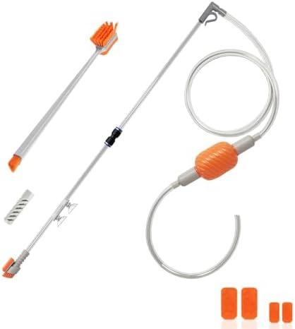 Carefree Fish Compact Aquarium Siphon Vacuum with Brush