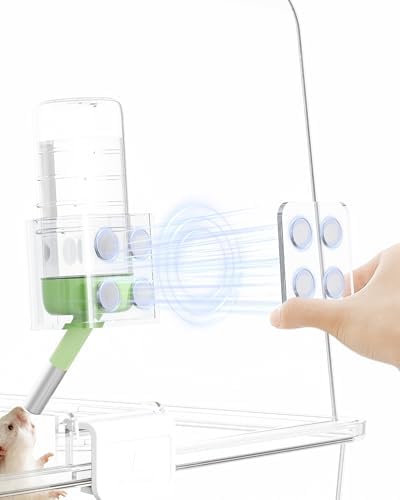 BUCATSTATE Hamster Water Bottles Holder with Magnetic Drop-Resistant
