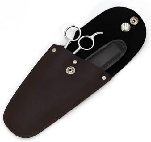 Jeffers Grooming Trim Kit 3 Piece Set - Stainless Steel Thinning Shears & Stripping Comb, Durable Leather Case With Belt Loop Flap, Portable Tools for Groomers, Farm Use or Routine Livestock