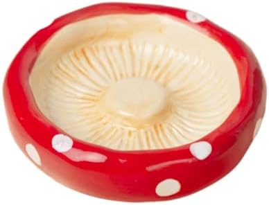 Ceramic Hamster Food Feeding Bowl Creative Furniture Hamster Hideout Mushroom Shaped for Ferret Squirrels Accessories, Food Bowl B