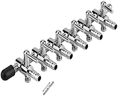 Aquarium Air Valve 6 Way Inline Manifold Air Flow Pump Tubing Splitter Lever Control Valve 2-Pack