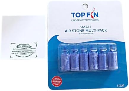 Top Fin Air Stone Helps with Water Temperature W/Nozzle for Aquarium Air Line. (Air Line Sold Seperatley). Plus Complimenatry Main Street Distributors Sticky Note Pad Included.
