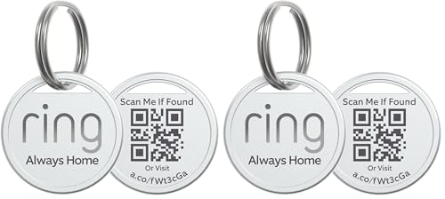 Ring Pet Tag | Easy-to-use tag with QR code | Real-time scan alerts | Shareable Pet Profile | No subscription or fees | 2-pack