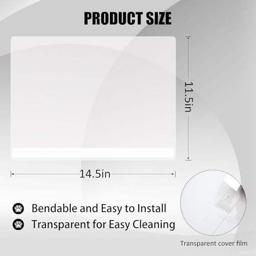 4PCS Cat Litter Box Pee Shields,Transparent Easy Clean Splash Guard