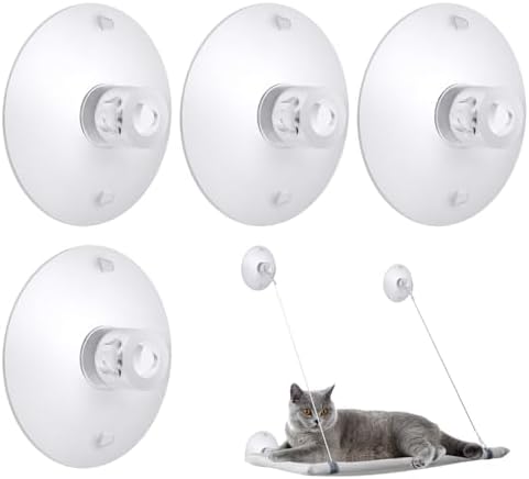 8 Pieces Cat Window Perch Suction Cup Powerful Window Bed Seat Replacement Suction Cup Clear PVC Sucker Pads for Cat Hammocks/Window Seat/Perch