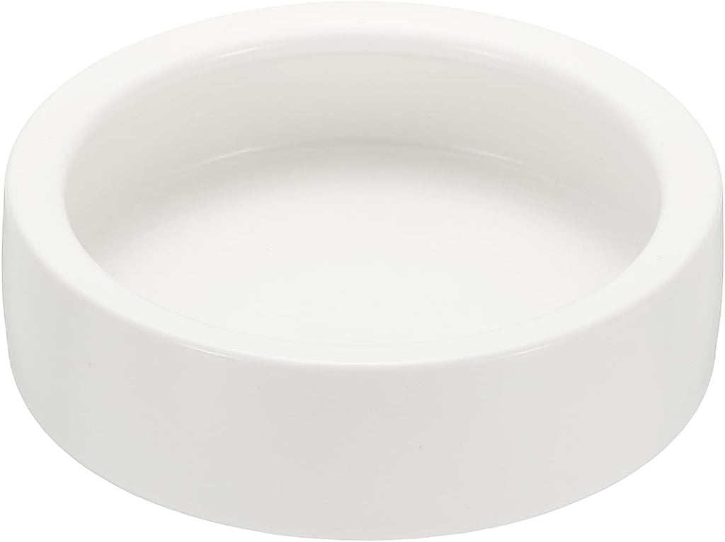 Reptile Food Bowl,Worm Water Dish Ceramic Pet Bowl 4In,White