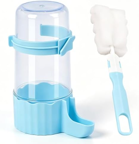 16.7Oz Quail Chick Gravity Waterer with Anti-Drowning Tray & Cleaning Brush