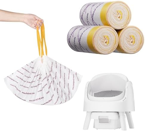 60 Count Heavy Duty Litter Box Liners for Autoscooper 11 Automatic Cat Litter Box, Disposable Trash Bags for Self Cleaning Cat Litter Box