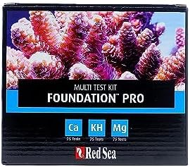 Red Sea Reef Foundation Pro Test Kit - Accurate Calcium, Alkalinity & Magnesium Testing for Saltwater Aquariums - 75 Tests, Easy-to-Use