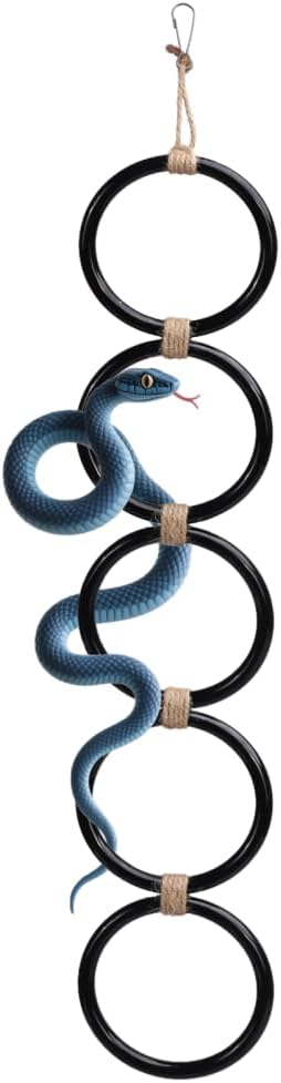 DONGKER Snake Climbing Rings,Hanging Installation Ball Python Enrichment Toys for Corn Snakes Garter Snakes Iguana Lizards Chameleons