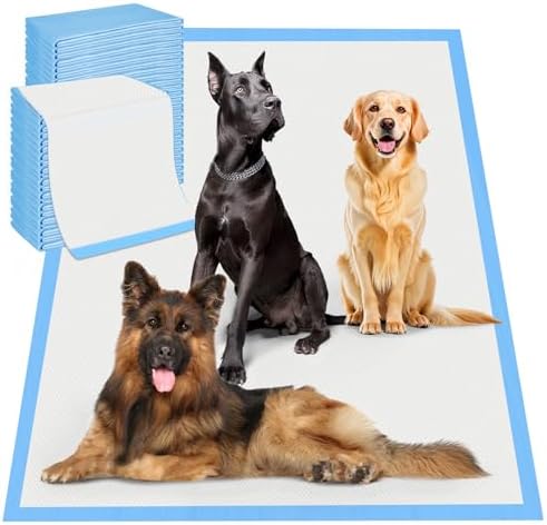 Boscute 4XL Thicken 6 Layers Ultra Absorbent Dog Pee Pads, 31”X47”Leak-Proof Odor-Control Quick Dry Puppy Training Pads Quick Dry Pee Pads for Dogs Cats Pets 150Counts