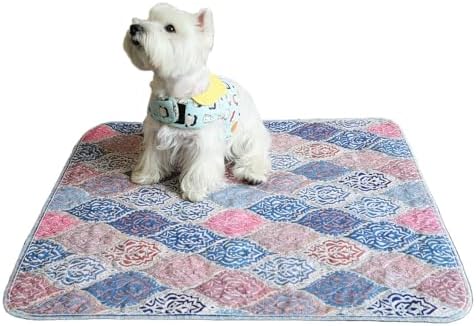 Reusable Puppy Pee Pads, Super Absorbent, Waterproof and Leak Proof, Bottom Anti Slip, Washable, Puppy Toilet Training pad. Suitable for Small to Medium-Sized Dogs (18*24inch(2pieces))