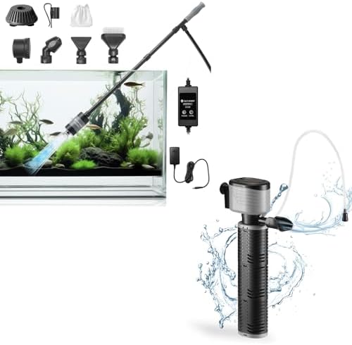 SainSmart XpertMatic 45W Aquarium Filter + 528GPH/28W Powerful Fish Tank Cleaner