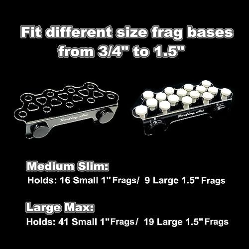 Magnetic Coral Frag Rack Strongest N52 Magnets Holds up to 41 Plugs (Medium Slim)